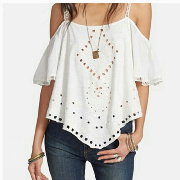 Free People Tops - Free People Toosaloosa Dahlia Cutwork Top Med/LG